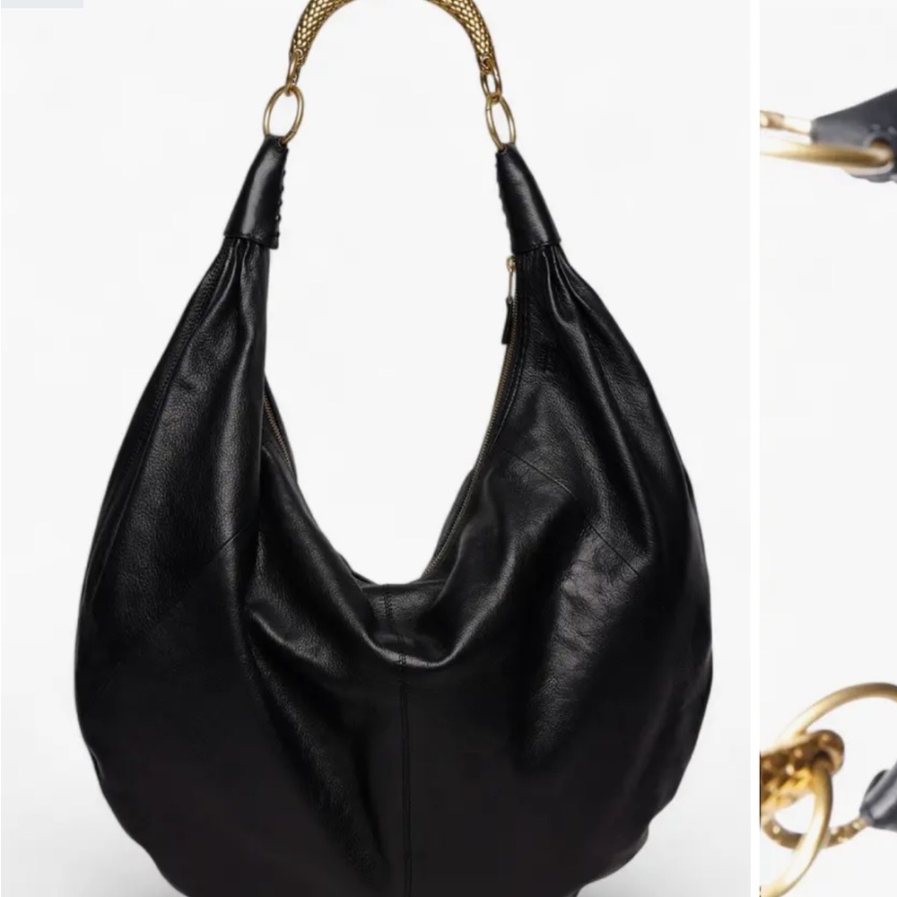 Walter Baker Black and Gold Hobo Bag